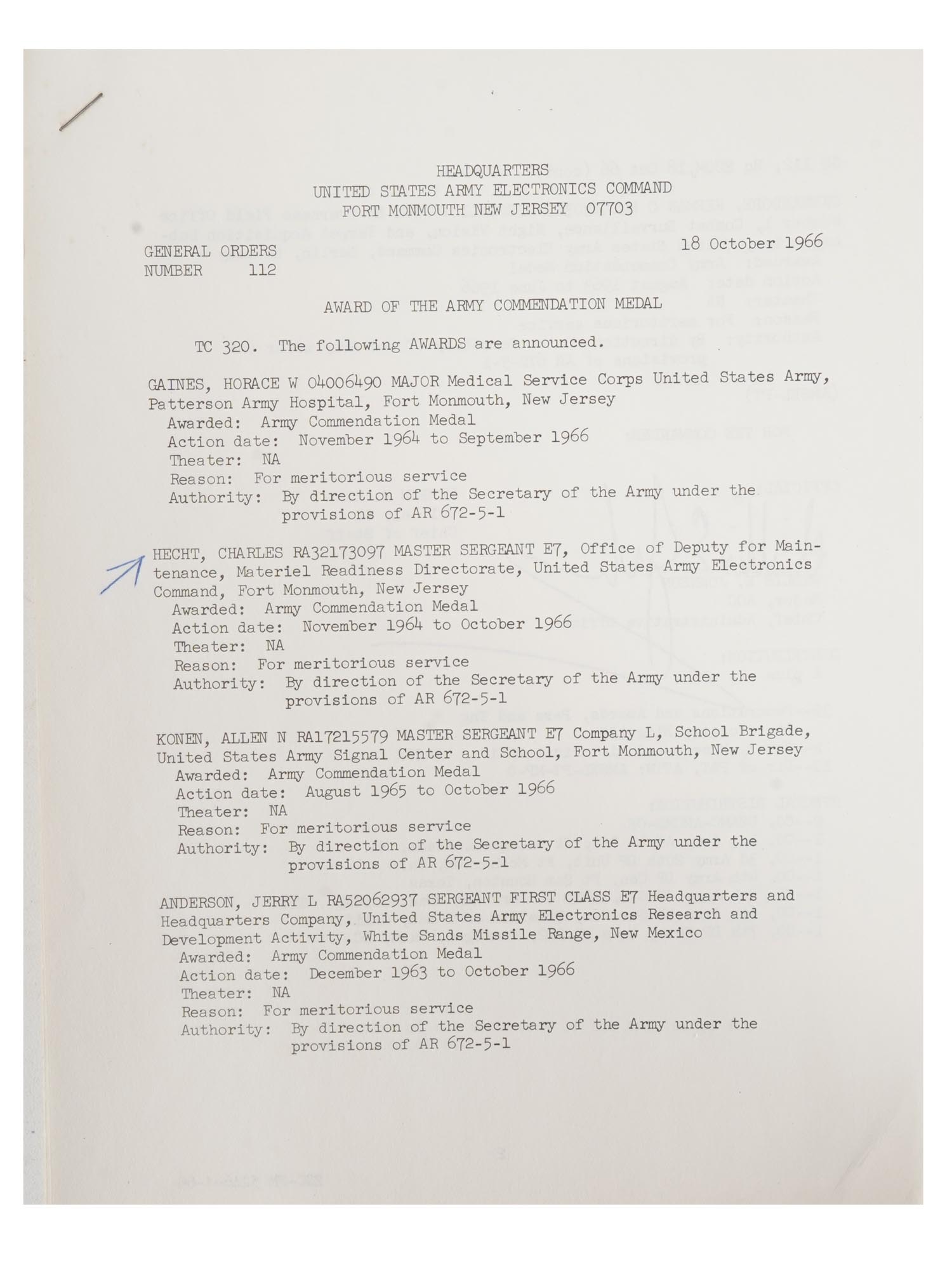 COLLECTION OFFICIAL UNITED STATES WAR OFFICE DOCS PIC-6